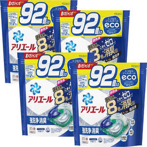 P&G (ケース販売)アリエールジェルボール4D つめかえ用 超メガジャンボサイズ 92個×4個 