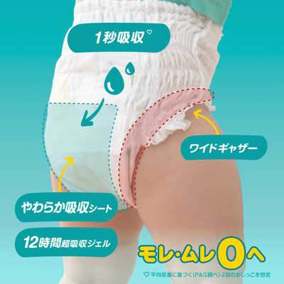 パンパースさらさらケア　XXL（ウルトラジャンボ） P＆G パンパース さらさらケア パンツ ウルトラジャンボ XXLビッグより
