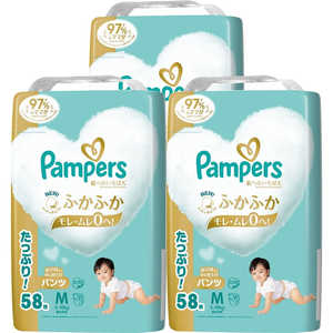 P＆G (ケース販売)Pampers(パンパース)肌へのいちばん パンツ ウルトラジャンボ Mはいはい(5-10kg)58枚×3個 