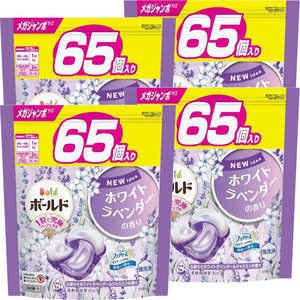 P&G (ケース販売)Bold(ボールド)ジェルボール4D つめかえ用メガジャンボサイズ 65個×4個(260個) 心安らぐホワイトラベンダー&ジャスミンの香り P&G (ケース販売)Bold(ボールド)ジェルボール4D つめかえ用メガジャンボサイズ 65個×4個(260個) 心安らぐホワイトラベンダー&ジャスミンの香り