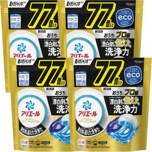 P＆G (ケース販売)アリエールジェルボールプロ パワー つめかえ 超メガジャンボサイズ 77個×4個 