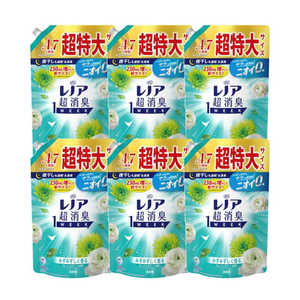 P＆G (ケース販売)レノア超消臭1weekみずみずしく香るフレッシュグリーンの香りつめかえ用超特大サイズ1510mL×6 LN1WグリンSSLCS