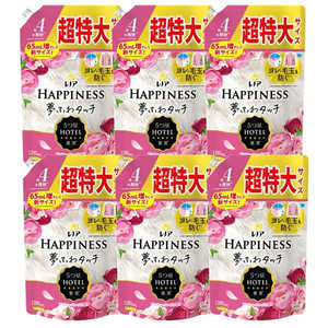 P＆G (ケース販売)レノアハピネス夢ふわタッチ華やかに香るアンティークローズの香り詰替用超特大サイズ1285mL×6 