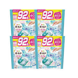 P＆G (ケース販売)ボールドジェルボール4D爽やかフレッシュフラワーサボンの香り つめかえ超メガジャンボサイズ92個×4 BDGBサボンSMJCS