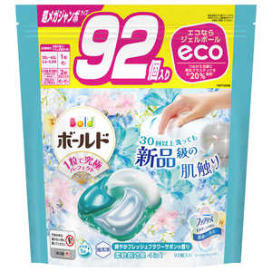P＆G Bold(ボールド)ジェルボール4D 詰替 超メガジャンボサイズ92個 爽やかフレッシュフラワーサボンの香り BDGBサボンSMJ