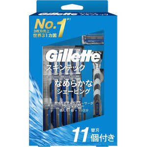 P＆G ジレット マッハシンスキンテック10B ホルダー付 替刃11個 