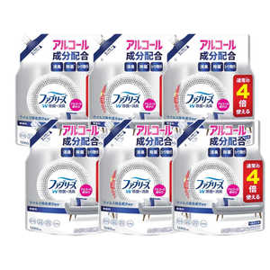 P＆G (ケース販売) ファブリーズW除菌 無香料 アルコール成分入りつめかえ用4回分1280mL×6 
