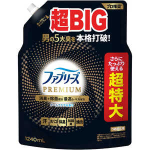 P&G ファブリーズW除菌+消臭 プレミアムメン クールアクアの香り 詰替用 4回分 1240ml P&G ファブリーズW除菌+消臭 プレミアムメン クールアクアの香り 詰替用 4回分 1240ml