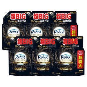 P＆G (ケース販売) ファブリーズ W除菌＋消臭 プレミアムメン クールアクアの香り つめかえ用4回分1240mL×6個 