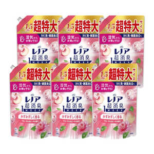 P&G (ケース販売)レノア超消臭1weekみずみずしく香るフローラル&ピーチの香りつめかえ用超特大サイズ1380mL×6 P&G (ケース販売)レノア超消臭1weekみずみずしく香るフローラル&ピーチの香りつめかえ用超特大サイズ1380mL×6