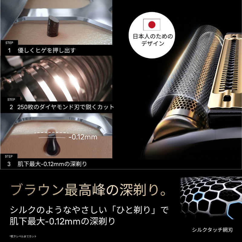 ブラウン　BRAUN ブラウン　BRAUN 電気シェーバー NEVO (グラファイトダスク)洗浄機モデル ［4枚刃 / AC100V-240V］ NEVO15010C NEVO15010C