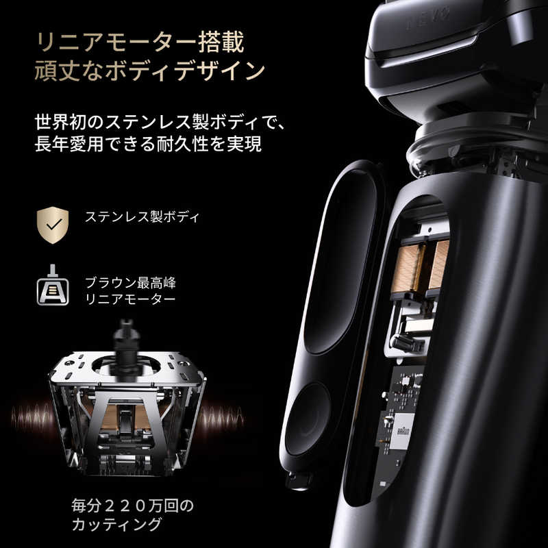 ブラウン　BRAUN ブラウン　BRAUN 電気シェーバー NEVO (グラファイトダスク)洗浄機モデル ［4枚刃 / AC100V-240V］ NEVO15010C NEVO15010C