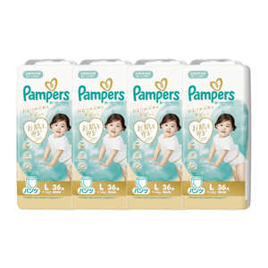 P＆G (ケース販売)Pampers(パンパース) 肌へのいちばんパンツ スーパージャンボL(9-14kg)36枚×4個 PMハダパンツSJLCS