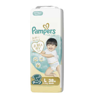 P＆G Pampers(パンパース)はじめての肌へのいちばん スーパージャンボ L(9-14kg) 38枚 PMハジメテSJL