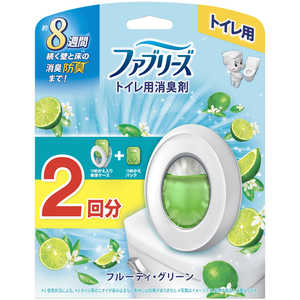 P&G ファブリーズトイレ用消臭剤 フルーティ・グリーン 本体+詰替1個パック(6.3mlx2) フアブトイレグリンX2
