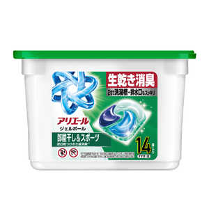 P＆G アリエール ジェルボールプロ 部屋干し＆スポーツ 本体 14個 ARGBプロヘヤボシ