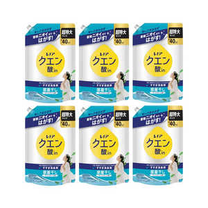 P＆G (ケース販売)レノアクエン酸in超消臭部屋干しフレッシュグリーンの香り 詰替用超特大 1110ml×6 LNﾍﾔｸﾞﾘﾝSSLCS