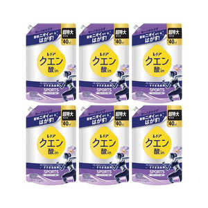 P＆G (ケース販売)レノアクエン酸in超消臭SPORTSリフレッシュリリーの香り 詰替用超特大 1110ml×6 LNｽﾎﾟﾂﾘﾘSSLCS
