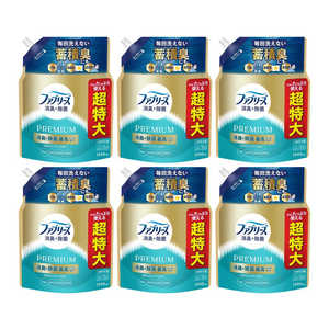P＆G (ケース販売)ファブリーズ 消臭＋除菌プレミアム 清潔なランドリーの香り 詰替用4回分 1240ml×6 FRPランドリカエCS
