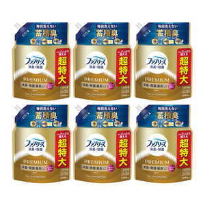 P＆G (ケース販売)ファブリーズ 消臭＋除菌プレミアム 無香料 詰替用4回分 1240ml×6 FRPムコウリヨウカエCS