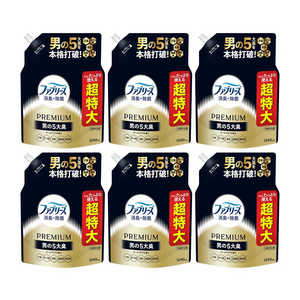 P＆G (ケース販売)ファブリーズ 消臭＋除菌プレミアムメン クールアクアの香り 詰替用4回分 1240ml×6 FRPメンアクアカエCS