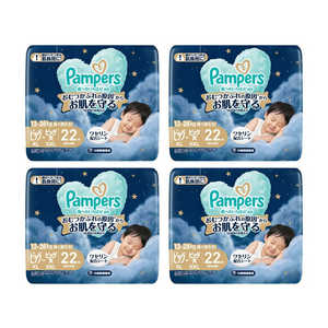 P＆G (ケース販売)パンパース 肌へのいちばん夜用 / スーパ-ジャンボ ビッグからビッグ大22枚(12-28kg)×4 