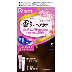 ホーユー 【Bigen】香りのヘアカラー クリーム 5 ブラウン 