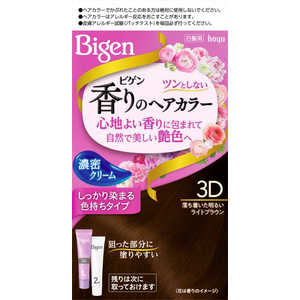 ホーユー 【Bigen】香りのヘアカラー クリーム 3D 落ち着いた明るいライトブラウン 