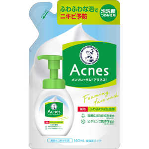 ロート製薬 MENTHOLATUM(メンソレータム)アクネス薬用ふわふわな泡洗顔(140ml)つめかえ用〔泡洗顔料〕 