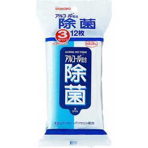 アサヒグループ食品 WAKODO アルコール配合 除菌ウエッティー 12枚×3個パック おしぼりウエッティー アサヒグループ食品 WAKODO アルコール配合 除菌ウエッティー 12枚×3個パック おしぼりウエッティー