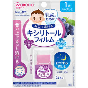 アサヒグループ食品 にこピカ キシリトールフィルム ぶどう味 24枚 アサヒグループ食品 にこピカ キシリトールフィルム ぶどう味 24枚