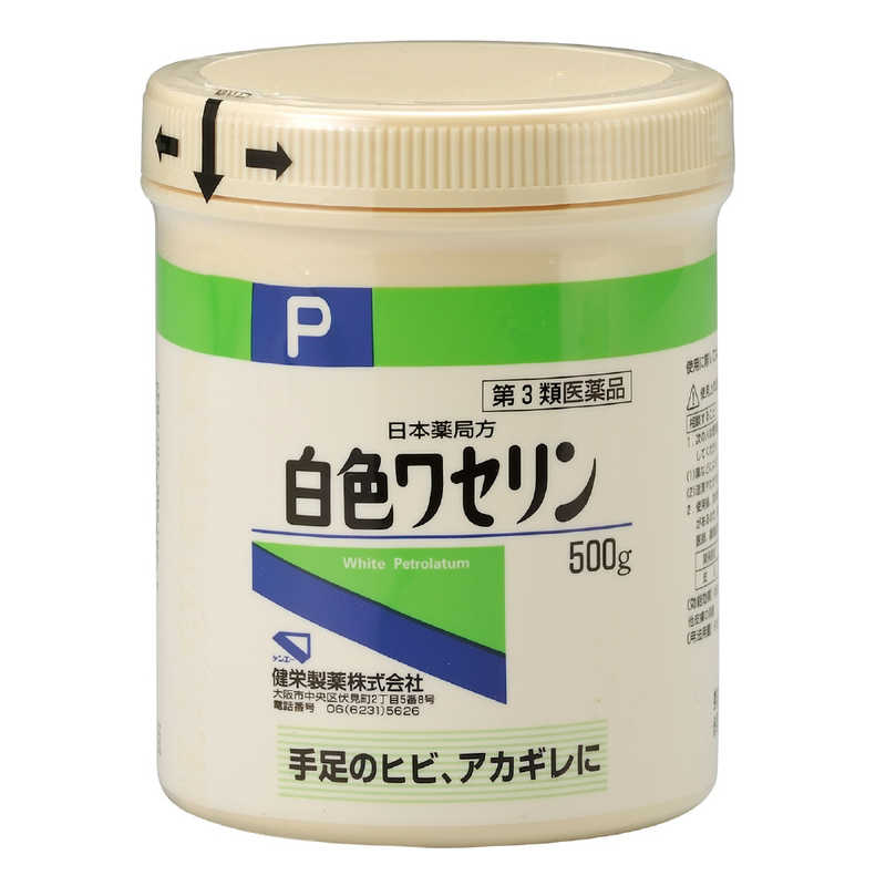 健栄製薬 健栄製薬 【第3類医薬品】 白色ワセリンP（500g）  