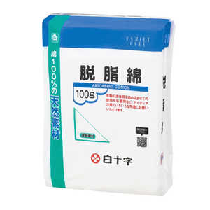 白十字 FC(ファミリーケア)脱脂綿 100g〔包帯・ガーゼなど〕 白十字 FC(ファミリーケア)脱脂綿 100g〔包帯・ガーゼなど〕