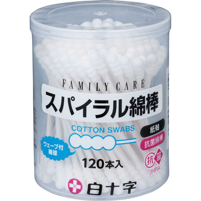 白十字 白十字 FC スパイラル綿棒 120本入  