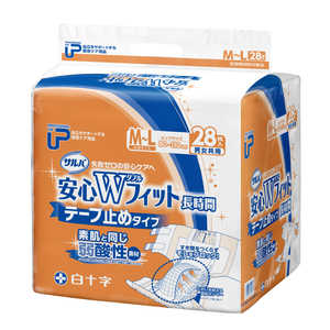 白十字 PUサルバ 安心WフィットM-Lサイズ 28枚 白十字 PUサルバ 安心WフィットM-Lサイズ 28枚