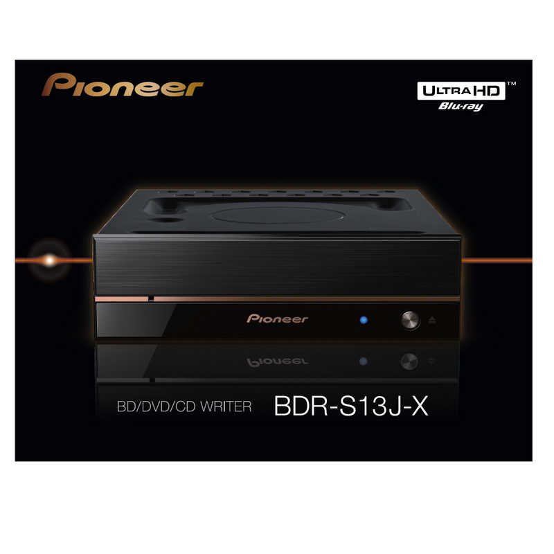 パイオニア PIONEER パイオニア PIONEER 内蔵型BDドライブ プレミアムモデル 特殊塗装ブラック筐体 M-DISC BDXL対応  BDR-S13J-X BDR-S13J-X