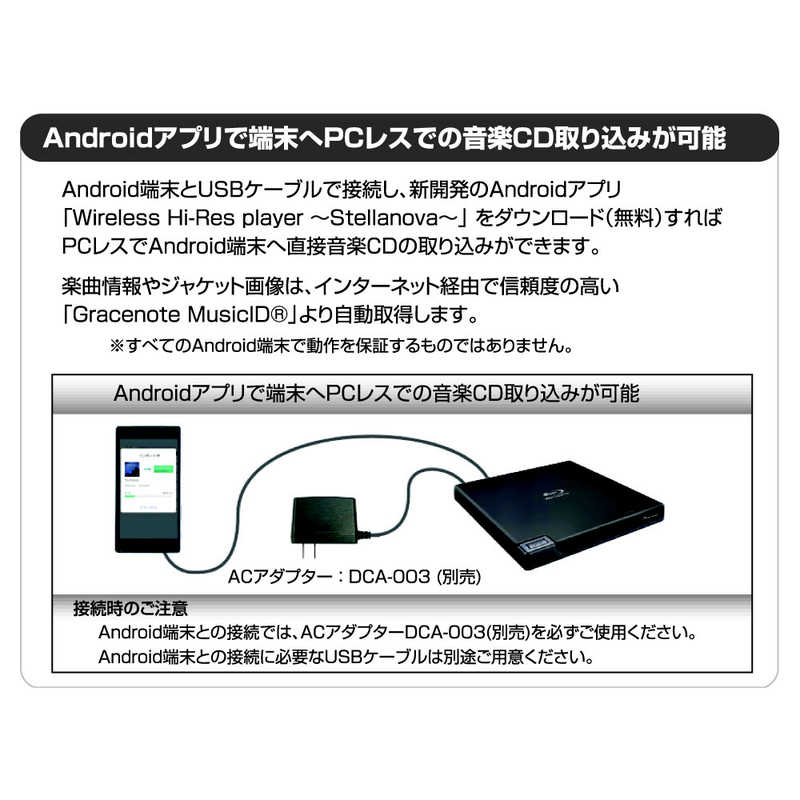 パイオニア PIONEER パイオニア PIONEER ポータブルブルーレイドライブ USB 3.2 Gen1　[USB-A]  BDR-AD08BK BDR-AD08BK