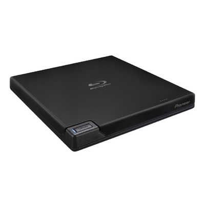 外付けハードディスク・ドライブ Pioneer slim portable BDR-XD08LE BLACK パイオニア PIONEER ポータブルブルーレイドライブ［USB-A］ブラック