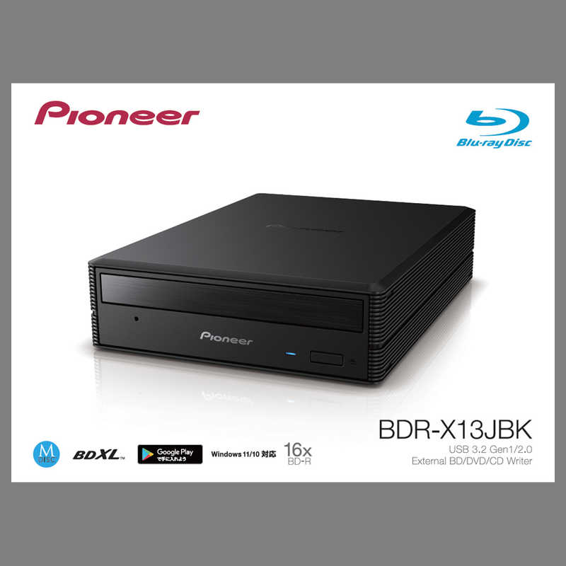 パイオニア PIONEER パイオニア PIONEER 外付けブルーレイドライブ (Windows11対応/Mac) ブラック BDR-X13JBK BDR-X13JBK