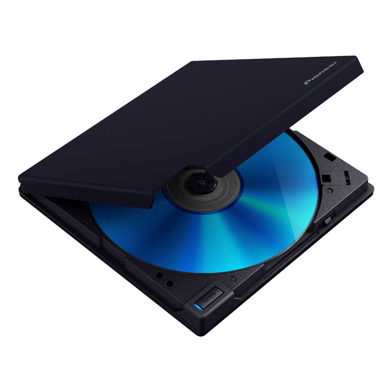 パイオニア PIONEER パイオニア PIONEER ポータブルブルーレイドライブ　ＵＳＢ　３．２　Ｇｅｎ１　ＭＯＯＮＬＩＧＨＴ　ＢＬＡＣＫ BDR-XD08MB-S BDR-XD08MB-S