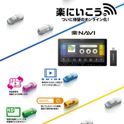 パイオニア PIONEER 楽ナビ 9インチHD/TV/Bluetooth/SD/チューナー・AV