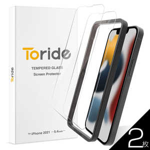 TORIDE Toride ホコリが入らない iPhone13 mini用 ガラスフィルム 2枚入り TR003IP54GL TORIDE Toride ホコリが入らない iPhone13 mini用 ガラスフィルム 2枚入り TR003IP54GL