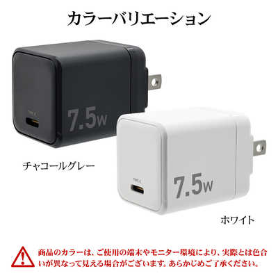 ラスタバナナ AC充電器 Type-Cポート 5V/1.5A WH ホワイト C2C1A01WH 