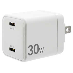 ラスタバナナ AC充電器 Type-C×2 PD30W WH ホワイト C22C30W01WH ラスタバナナ AC充電器 Type-C×2 PD30W WH ホワイト C22C30W01WH