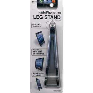 ラスタバナナ タブレット/スマートフォン対応｢~厚さ15mm｣LEG STAND(ブラック) RBOT097