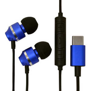 ラスタバナナ Type-C 片耳イヤホンマイク スイッチ付 RESMSC01BL ブルｰ