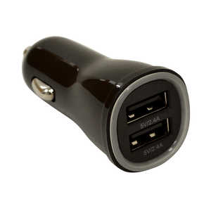 ラスタバナナ DC充電器 USB A×2ポート 2.4A ブラック RDC2A2A01BK