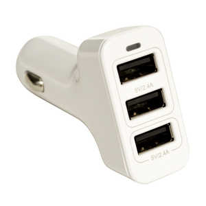 ラスタバナナ DC充電器 USB A×3ポート 4.8A ホワイト RDC3A4A01WH