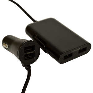 ラスタバナナ DC充電器後部延長1.8m付(前A×2計2.4A 後A×2計2.4A) ブラック R18DC4A4A01BK ラスタバナナ DC充電器後部延長1.8m付(前A×2計2.4A 後A×2計2.4A) ブラック R18DC4A4A01BK