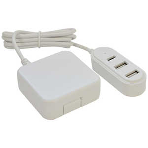 ラスタバナナ AC充電器 1.2m USB A*2+TypeC*1 3.4A R12AC2A1C3A01WH ラスタバナナ AC充電器 1.2m USB A*2+TypeC*1 3.4A R12AC2A1C3A01WH